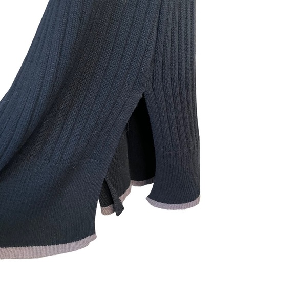 Michael Stars Black Long Sleeve Ribbed Duster Long Cardigan XS Anthropologie - Picture 7 of 12